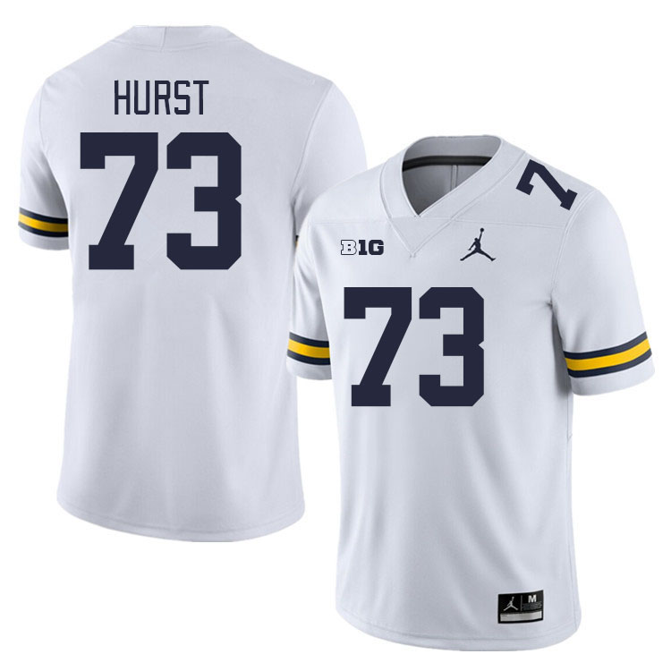 Michigan Wolverines #73 Maurice Hurst College Football Jerseys Stitched Sale-White